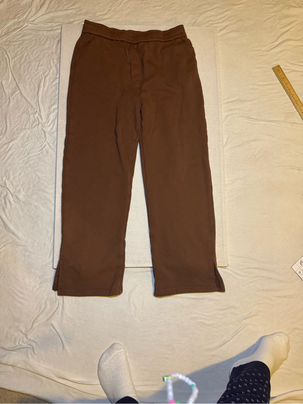 MODREF Brown Ribbed Waist Sweatpants